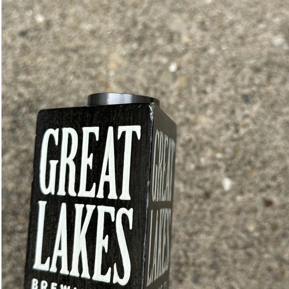 Great Lakes Brewing Co Beer Tap Handle Black Silver Barware Cleveland Ohio‎ Bar